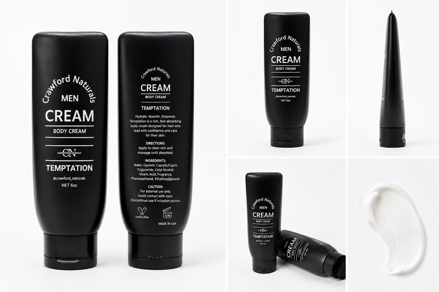 Crawford Naturals Mens' Body Cream