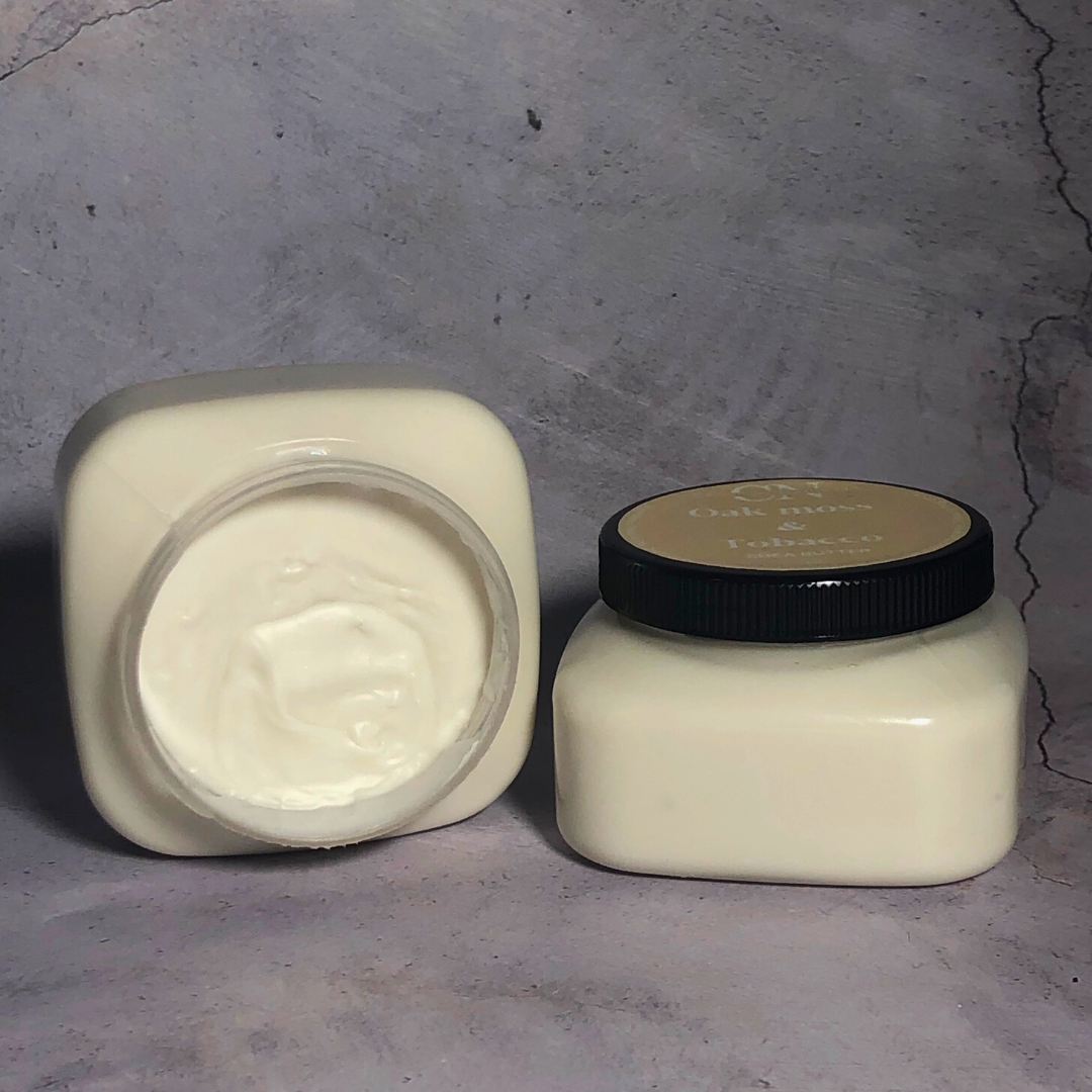 Oak moss and Tobacco shea butter 8oz