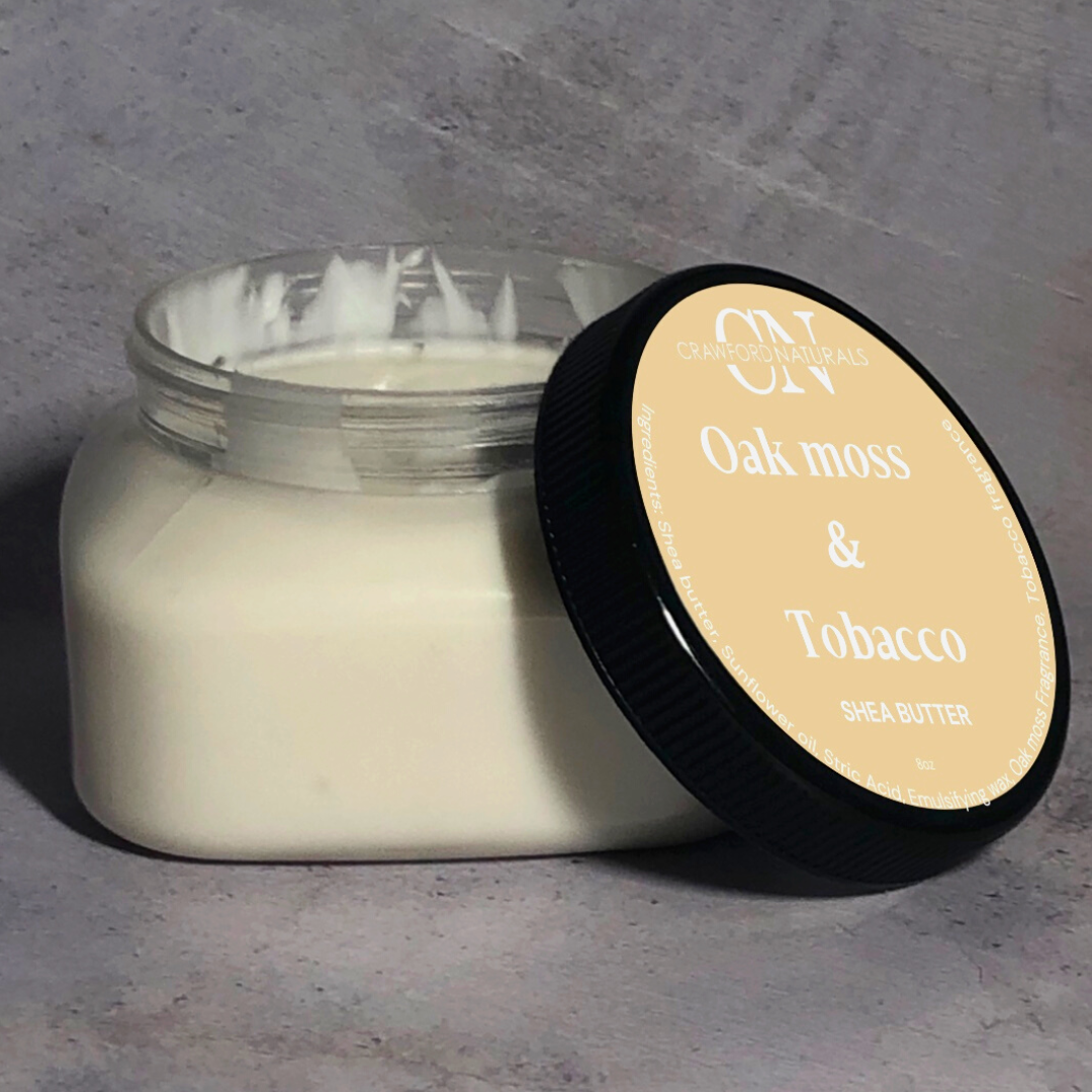 Oak moss and Tobacco shea butter 8oz