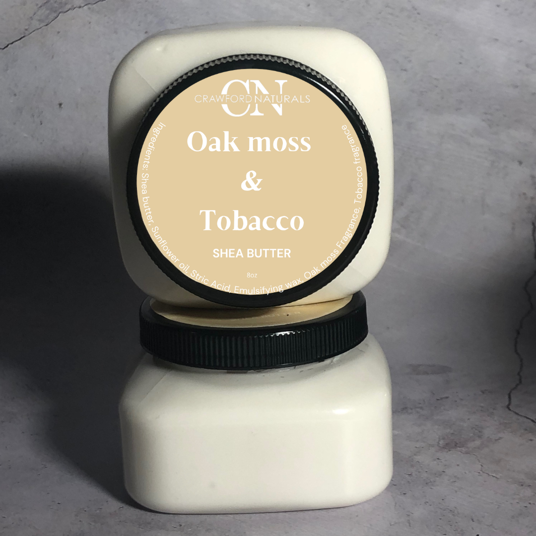 Oak moss and Tobacco shea butter 8oz